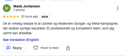 Google-anmeldelse af PurposeAds