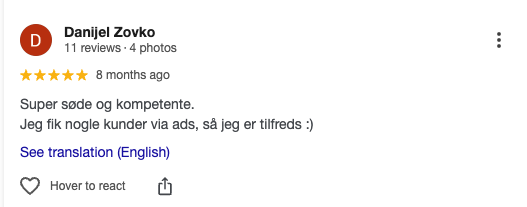 Google-anmeldelse af PurposeAds